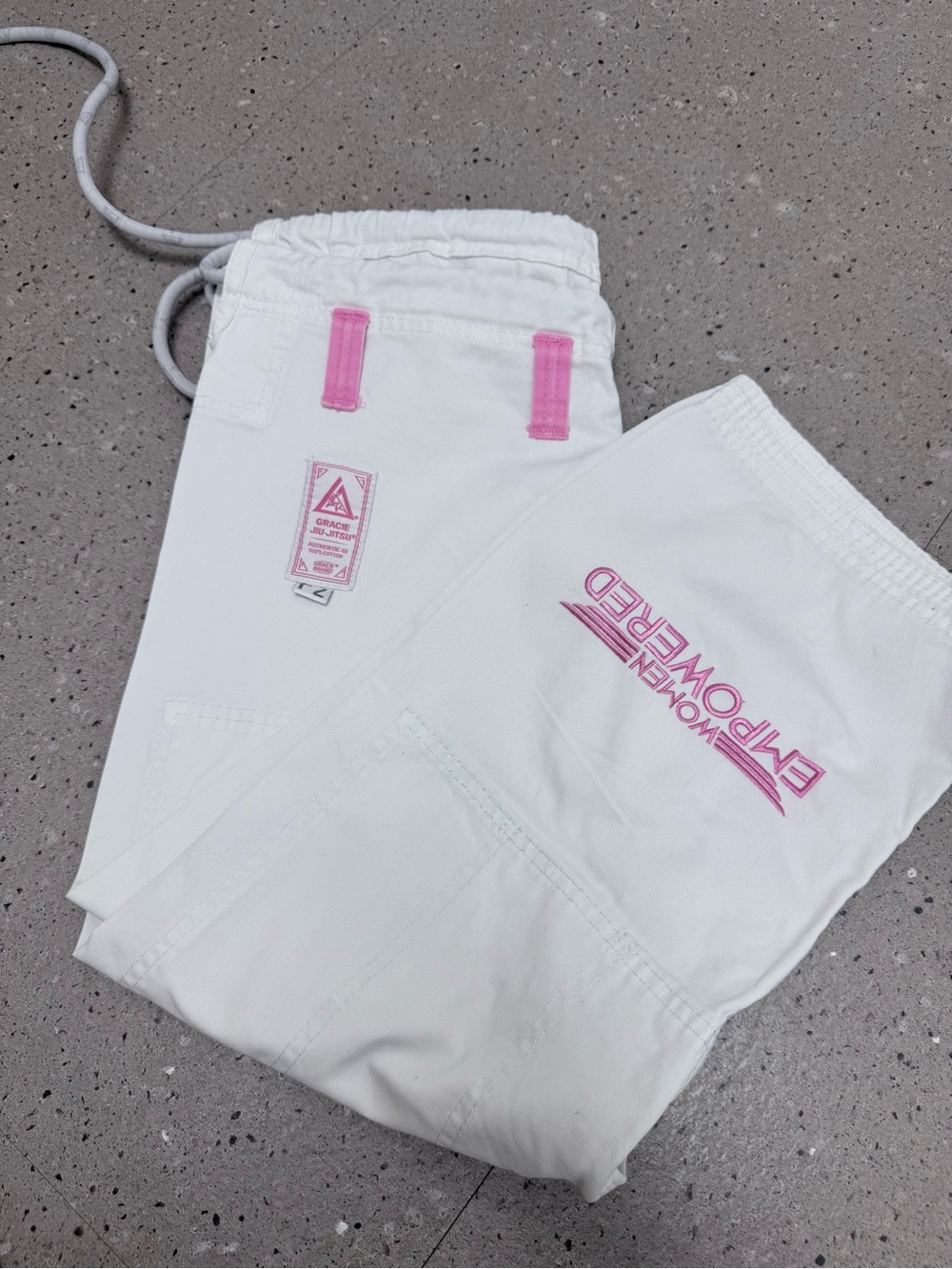 Women’s White Jiu-Jitsu Gi Pants - Gracie Jiu-jitsu Women Empowered - F2